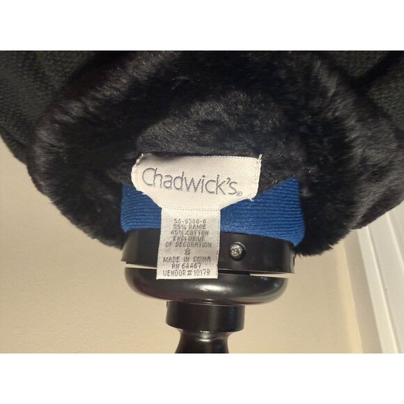 VTG Black Faux Fur Trim Button-Up Tacky Christmas Holiday Sweater with Snowman, - Picture 6 of 6